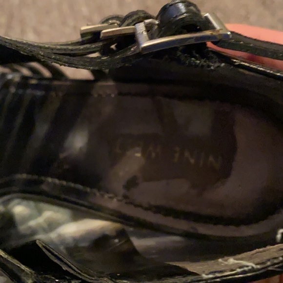 nine Wesr Black open toed heels; size 7.5 - Picture 7 of 8